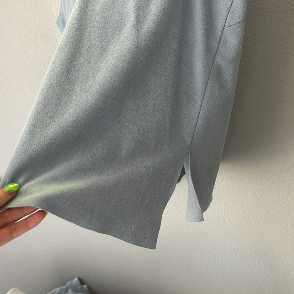 Light Blue Suede Top - image 3